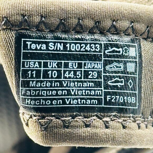 Teva Mens Size 11 Outdoor Sandals Multi-Strap Earthtones Adjustable Straps Durab - Picture 2 of 9